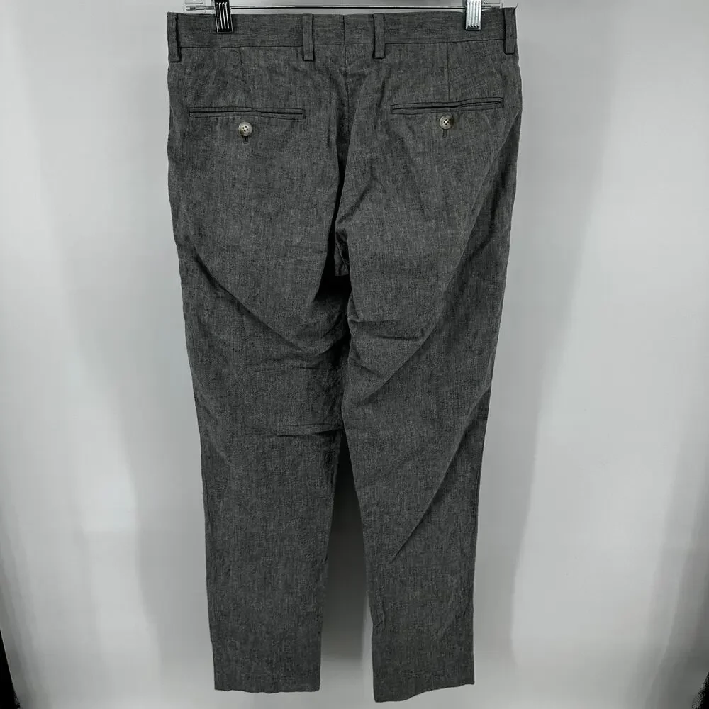 J.Crew Ludlow Slim-Fit Unstructured Suit Pant Cotton-Linen Somelos Gray 28x32
